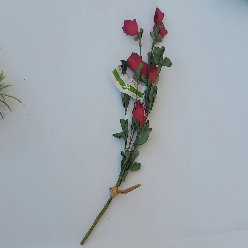 RED FAUX FLOWERS